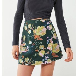 UO Floral Wrap Skirt